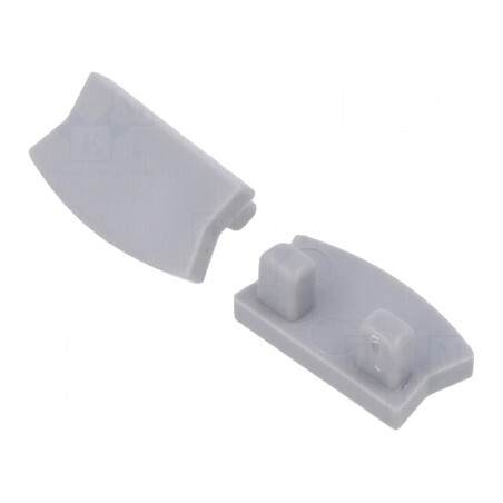Obturator Argintiu pentru Profil LED - Set 10 Buc. | Electronic-mag.ro | Componente Electronice