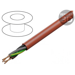 Cablu Alimentare LSZH 4G1,5mm2 Roșu