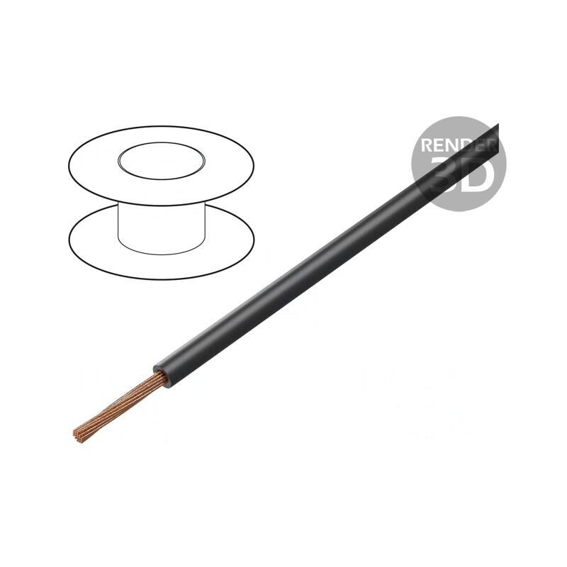 Cablu Electric FLRYW-B Negru 1x10mm2 100m