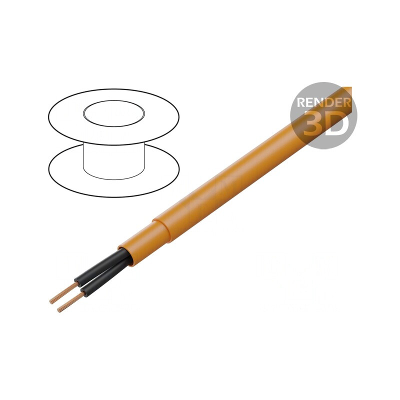 Cablu Electric PUR Portocaliu 2x1mm2 300V/500V | Electronic-mag.ro | Componente Electronice