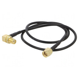 Cablu SMA 50Ω 0,5m Negru în Unghi Drept | Electronic-mag.ro | Componente Electronice