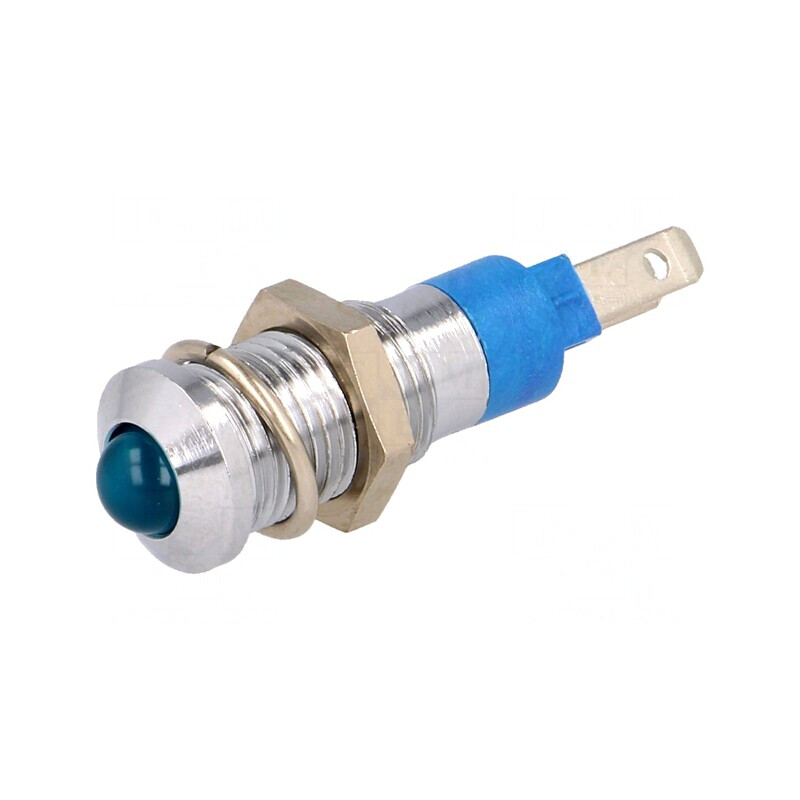 Lampa de control LED albastru 24-28VDC 8.2mm IP40 | Electronic-mag.ro | Componente Electronice