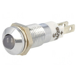 Lampă de control LED albă 24-28VDC IP40 Ø8.2mm | Electronic-mag.ro | Componente Electronice