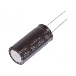 Condensator electrolitic THT 56uF 450V 16x35.5mm | Electronic-mag.ro | Componente Electronice