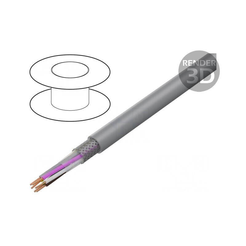 Cablu ecranat PVC 10x0,75mm2 cu tresă de cupru cositorit | Electronic-mag.ro | Componente Electronice