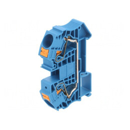 Conector albastru pentru șine 0,5-25mm2, 2 borne | Electronic-mag.ro | Componente Electronice
