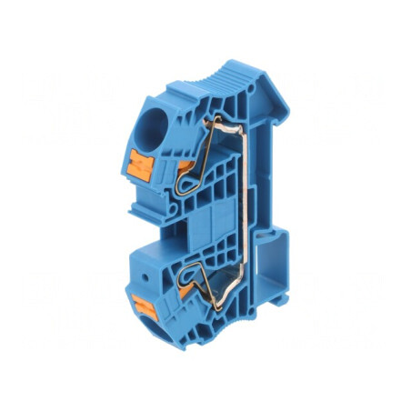Conector albastru pentru șine 0,5-25mm2, 2 borne | Electronic-mag.ro | Componente Electronice