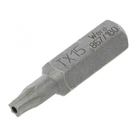 Bit Şurubelniţă Torx T15H 25mm | Electronic-mag.ro | Componente Electronice
