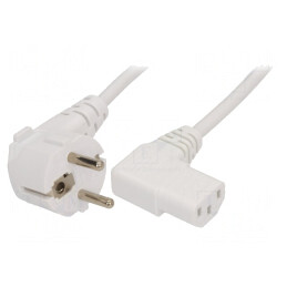 Cablu Alimentare 3x1mm2 Ştecăr Unghi - IEC C13 90° | Electronic-mag.ro | Componente Electronice