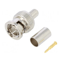 Conector BNC 75 Ohm Nichel Plg | Electronic-mag.ro | Componente Electronice