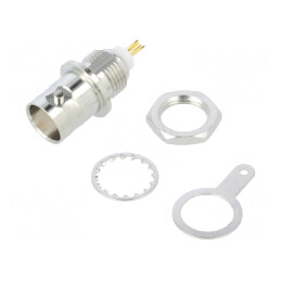 Soclu BNC Mamă Alamă Aurit 50Ω | Electronic-mag.ro | Componente Electronice