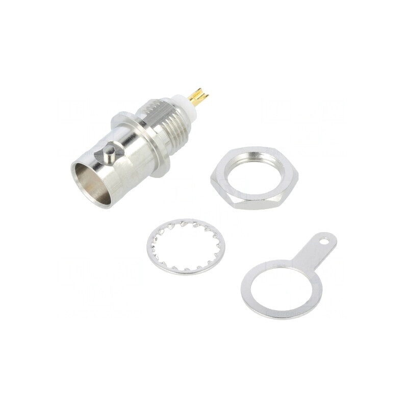 Soclu BNC Mamă Alamă Aurit 50Ω | Electronic-mag.ro | Componente Electronice