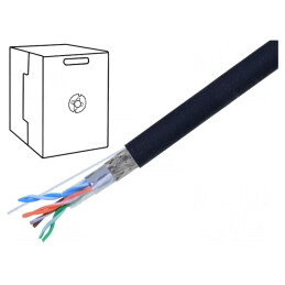 Cablu Ethernet Industrial SF/UTP 5e Cu FRNC | Electronic-mag.ro | Componente Electronice