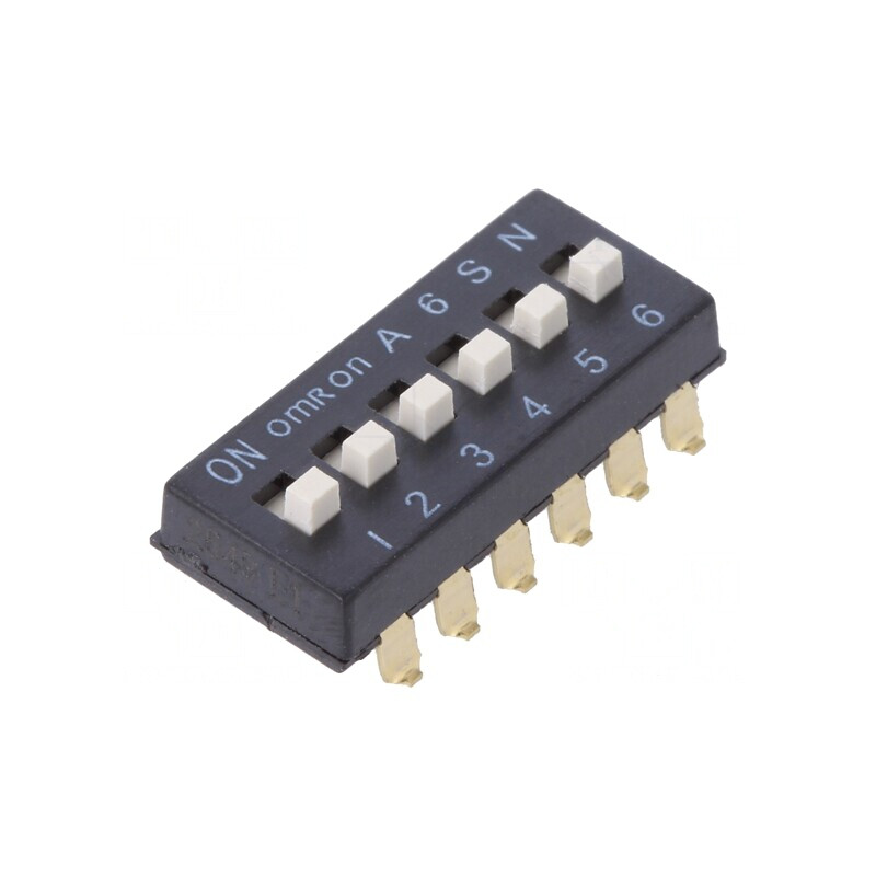 Comutator DIP-SWITCH 6 Secțiuni ON-OFF 24VDC | Electronic-mag.ro | Componente Electronice
