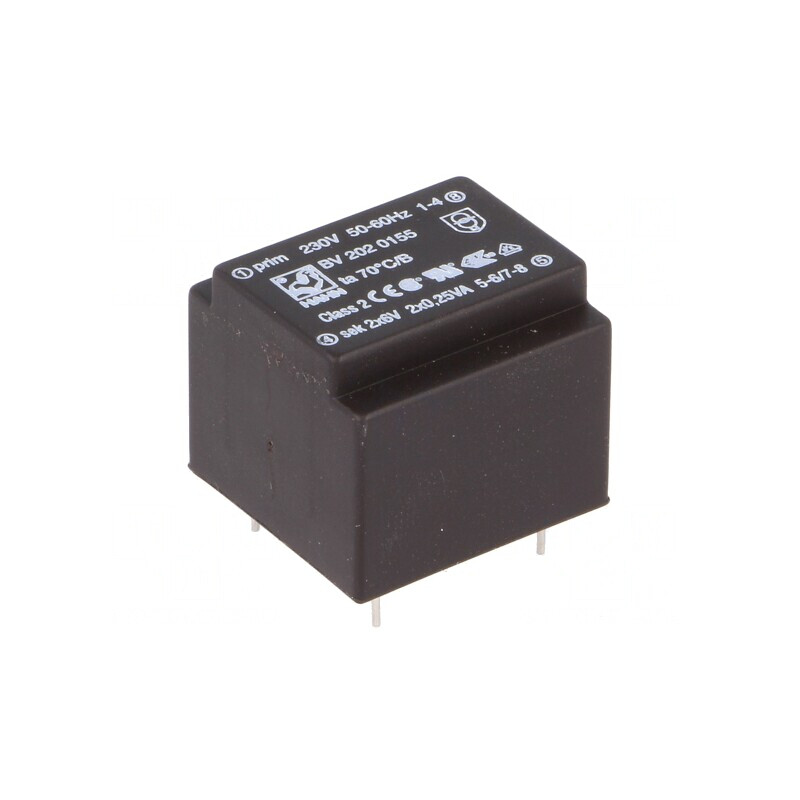 Transformator încapsulat 0,5VA 230V 6V PCB | Electronic-mag.ro | Componente Electronice