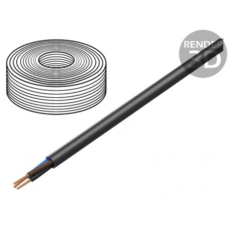 Cablu electric flexibil negru 3x2,5mm2 TITANEX | Electronic-mag.ro | Componente Electronice