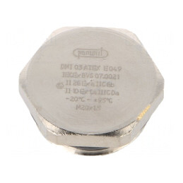 Capac de protecție M20 IP68 alamă nichelată | Electronic-mag.ro | Componente Electronice