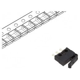 Comutator: cu senzor; Poz: 2; SPDT; 0,3A/30VDC; 100mΩ; SMT; 500mN