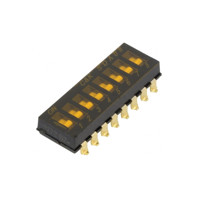 Comutator DIP-SWITCH 8 Secțiuni ON-OFF 24V | Electronic-mag.ro | Componente Electronice