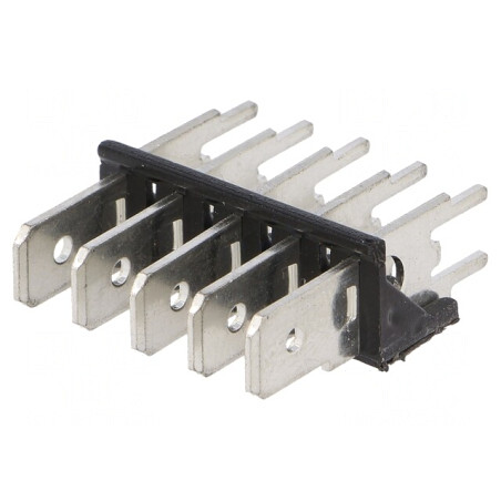 Conector Spadă 6,3mm 0,8mm THT Alamă Cositorit 500V | Electronic-mag.ro | Componente Electronice