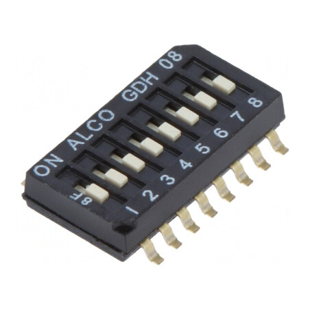 Comutator DIP-SWITCH SMT 2 Poz ON-OFF 24VDC | Electronic-mag.ro | Componente Electronice
