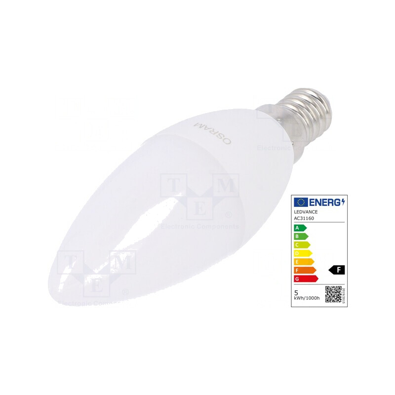 Lampă LED E14 5.7W 6500K Alb Rece | Electronic-mag.ro | Componente Electronice