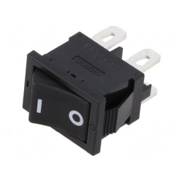 Comutator Rocker DPST ON-OFF 10A 250VAC Negru IP40 | Electronic-mag.ro | Componente Electronice