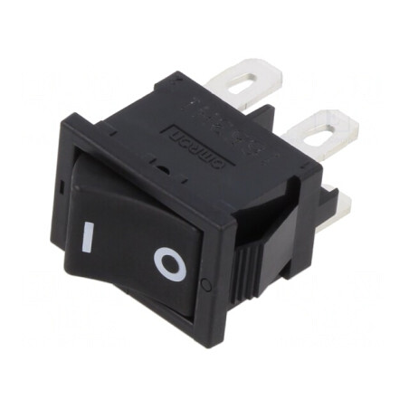 Comutator Rocker DPST ON-OFF 10A 250VAC Negru IP40 | Electronic-mag.ro | Componente Electronice