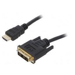 Cablu DVI-D la HDMI 0,5m Negru | Electronic-mag.ro | Componente Electronice