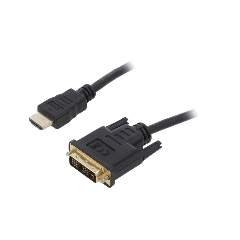 Cablu DVI-D la HDMI 0,5m Negru | Electronic-mag.ro | Componente Electronice