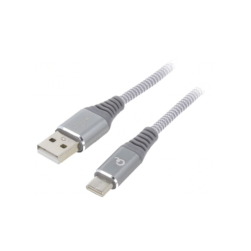 Cablu USB 2.0 USB-A la USB-C Aurit 2m Gri | Electronic-mag.ro | Componente Electronice Cablu USB 2.0 USB-A la USB-C Aurit 2m Gri | Electronic-mag.ro | Componente Electronice