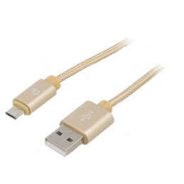 Cablu USB 2.0 A la Micro B Aurit 1,8m | Electronic-mag.ro | Componente Electronice