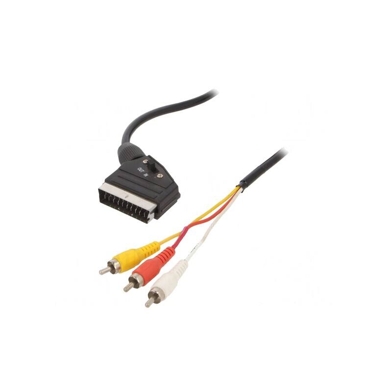 Cablu RCA la SCART 1.8m Negru | Electronic-mag.ro | Componente Electronice Cablu RCA la SCART 1.8m Negru | Electronic-mag.ro | Componente Electronice