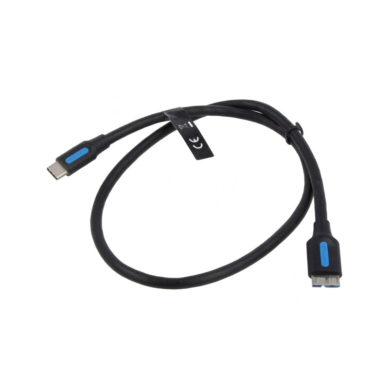 Cablu USB 3.0 Micro B la USB C 0.5m 2A | Electronic-mag.ro | Componente Electronice