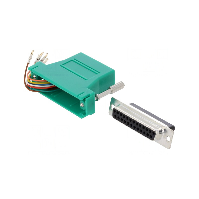 Adaptor D-Sub 25pin Mamă la RJ45 Soclu Gri | Electronic-mag.ro | Componente Electronice