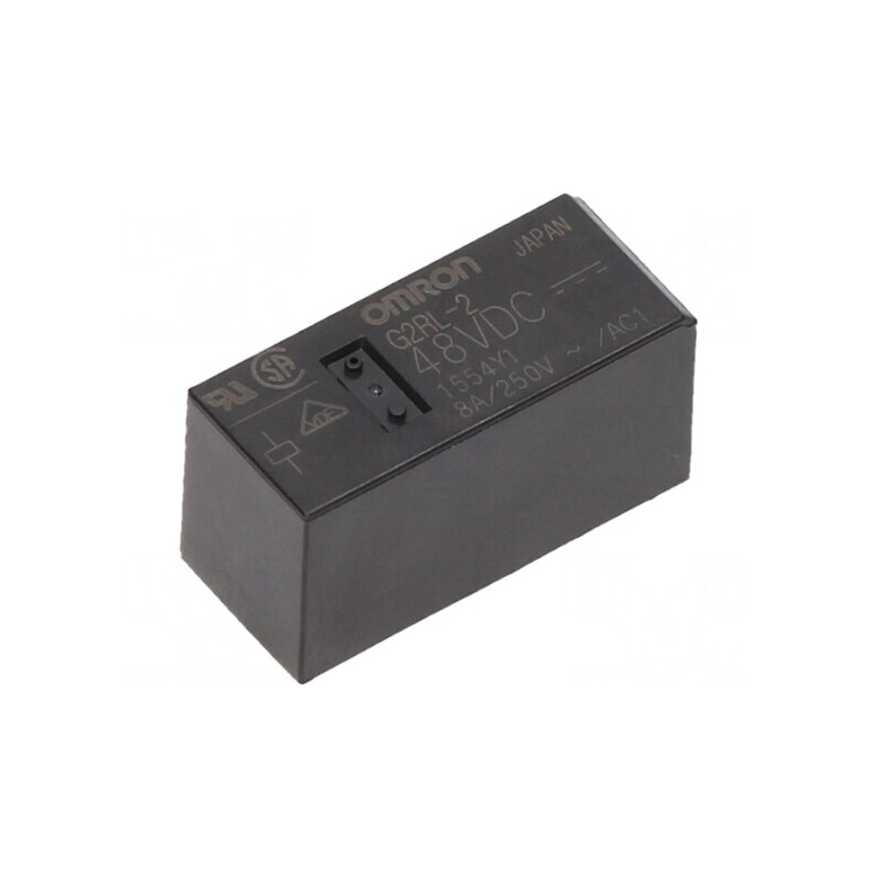 Releu Electromagnetic DPDT 48VDC 8A | Electronic-mag.ro | Componente Electronice
