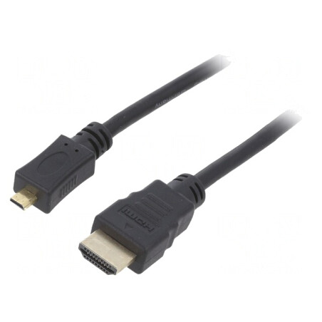 Cablu HDMI 2.0 Micro HDMI 1m Negru | Electronic-mag.ro | Componente Electronice