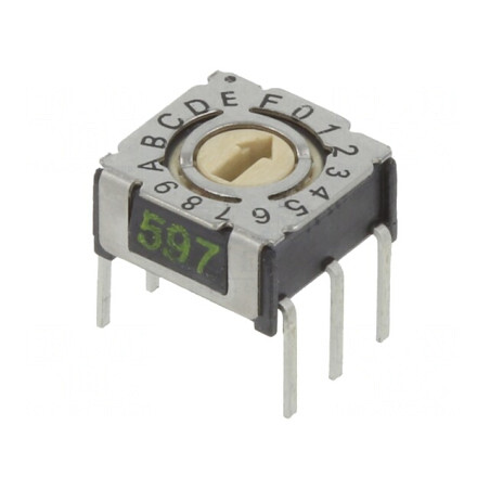 Întrerupător codificare HEX/BCD 16 poziții THT 80mΩ | Electronic-mag.ro | Componente Electronice