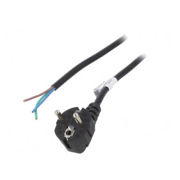 Cablu Alimentare 3x0,75mm2 cu Ștecăr în Unghi PVC | Electronic-mag.ro | Componente Electronice