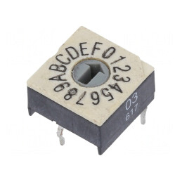 Întrerupător codificare HEX/BCD THT 16 poziții | Electronic-mag.ro | Componente Electronice