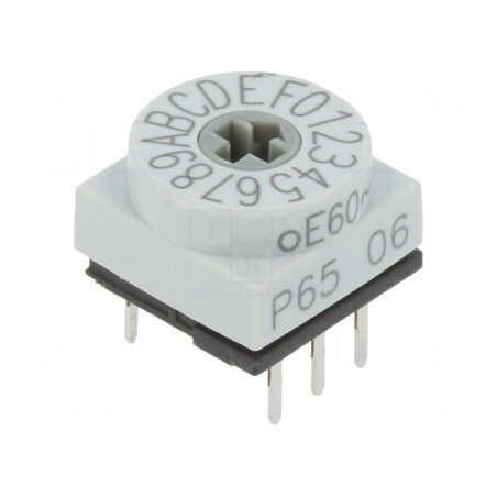 Întrerupător codificare HEX/BCD 16 poziții THT 80mΩ | Electronic-mag.ro | Componente Electronice