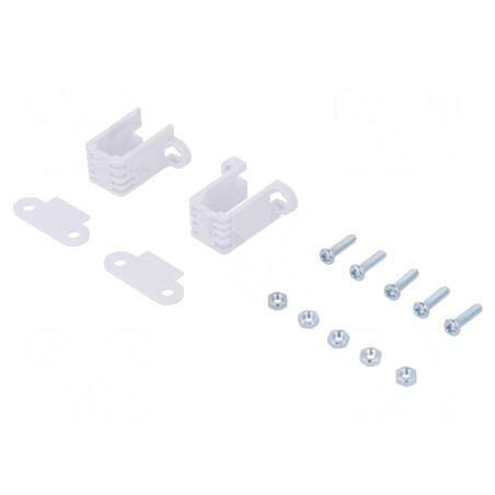 Suport Albă Plastic 19mm 2buc. | Electronic-mag.ro | Componente Electronice