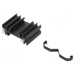 Radiator Extrudat Negru 25mm TO202 TO218 TO220 TOP3 | Electronic-mag.ro | Componente Electronice