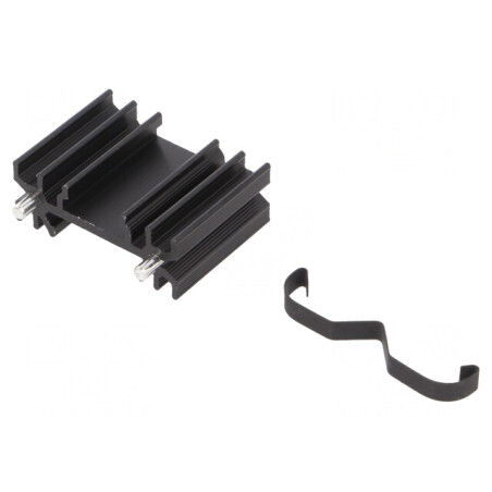 Radiator Extrudat Negru 25mm TO202 TO218 TO220 TOP3 | Electronic-mag.ro | Componente Electronice