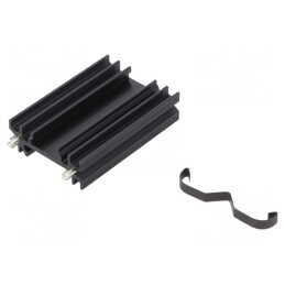 Radiator Extrudat Negru 50mm TO202/TO218/TO220/TOP3 | Electronic-mag.ro | Componente Electronice