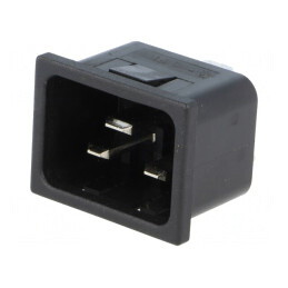 Conector Alimentare AC Tată 16A 250V IEC 60320 | Electronic-mag.ro | Componente Electronice