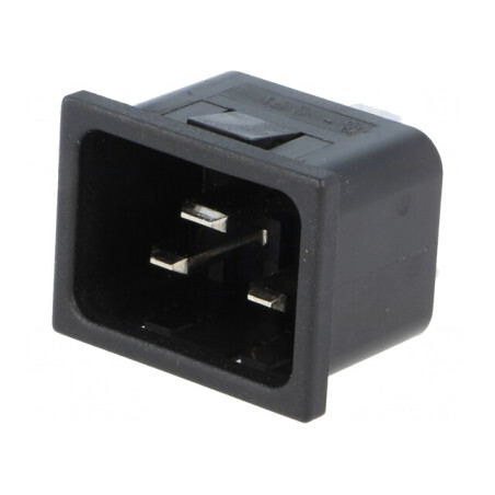 Conector Alimentare AC Tată 16A 250V IEC 60320 | Electronic-mag.ro | Componente Electronice