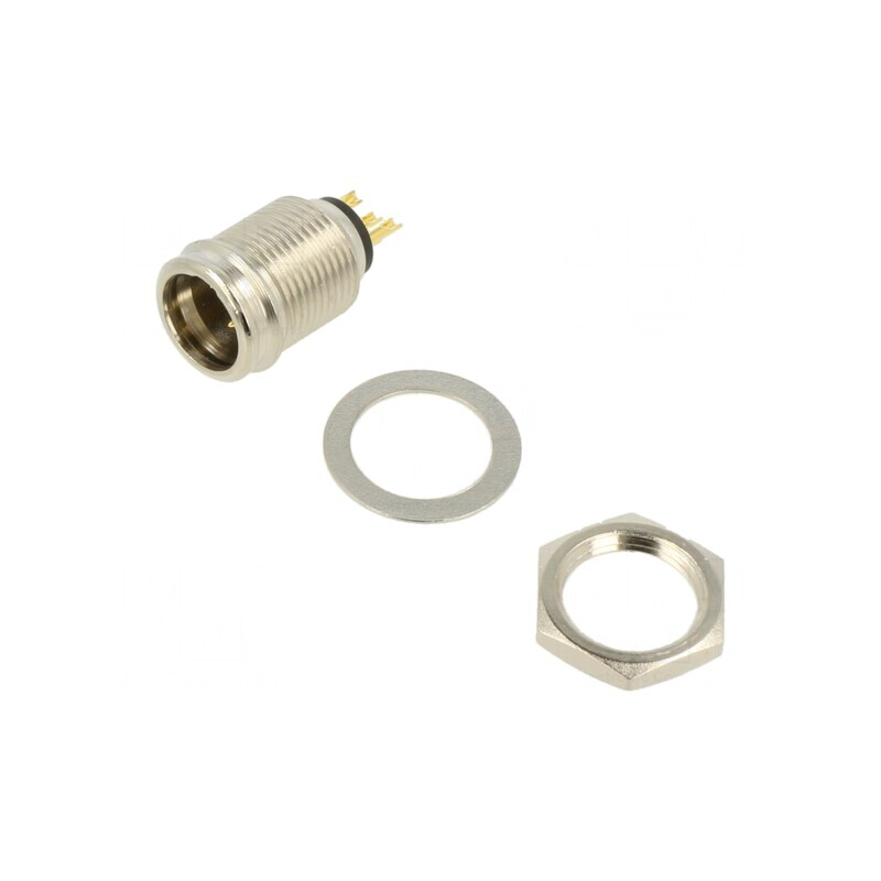 Soclu XLR mini tată 4 PIN bronz aurit 500V | Electronic-mag.ro | Componente Electronice