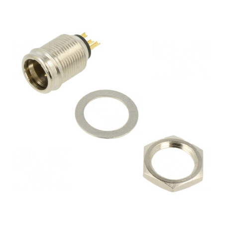 Soclu XLR mini tată 4 PIN bronz aurit 500V | Electronic-mag.ro | Componente Electronice