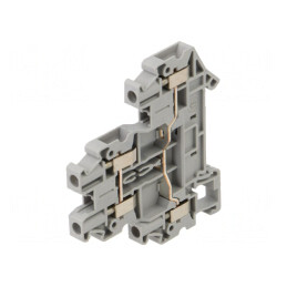 Conector Șine 0,14-6mm² 4 Borne Gri UTTB | Electronic-mag.ro | Componente Electronice